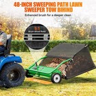 48  Tow Behind Lawn Sweeper Leaf Collector Sweeper For Lawn Grass Sweeper Hopper