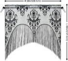 Gothic Black Lace Skull Bat Curtain Valance Topper Shawl Halloween Haunted House