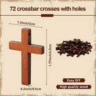 72 Pcs Mini Wooden Crosses  Bulk Pack For Easter   Christmas Craft Projects