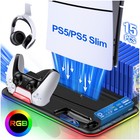 Ps5 Stand Cooling Station For Ps5 ps5 Slim Console With Ps5 Controller Charger