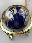 Gemstone Replogle World Globe 18  Blue Lapis Brass Plated Stand   Compass Stone
