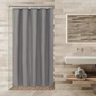 54 In  W X 78 In  L Waterproof Fabric Shower Curtain In Grey