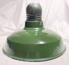 Vintage Green Porcelain Enamel Factory Warehouse Hanging Light Shade 14   