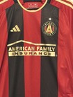 Adidas Atlanta United Fc Soccer Jersey Black Red 5 Aeroready M New Nwt