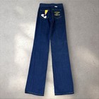 Nos Vintage 70s Mork   Mindy Jeans Kids 14 Slim 23x32 Dark Wash Denim Luv-it