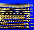 14k Yellow Gold Solid Curb Cuban Chain Necklace Bracelet Real 1 5mm-14mm 7 -30 