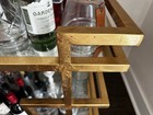 2 Tier Brass And Mirror Bar Cart
