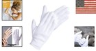 Lightweight White Cotton Gloves - 20 Pack For Jewelry  Inspection   Moisturizing