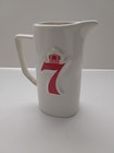 Vintage Seagrams 7 Crown Whiskey Ceramic Bar Pitcher White 7    Tall Usa 