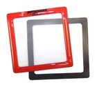 Demciflex 80 92mm Magnetic Fan Dust Filter - Brite Red Frame  White Mesh 
