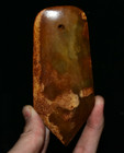 11cm Chinese Hongshan Culture Hetian Jade Carving Token Brand Amulet Pendant