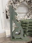 Painted Green Wooden Salvaged Corbel