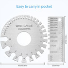 2pcs Metal Gauge Thickness Tool Wire Gauges Size For Welding Highly Silver