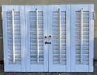 17 3 4  Tall X 24  Wide Wood Interior Louver Plantation Window Shutters Vtg