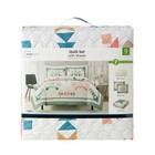 5 Piece Multicolor Quilt Set With Sheets  Twin