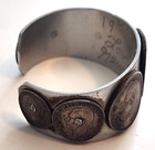 1944 New Guinea Enraved Sweetheart Bracelet With Australian Silver Coins