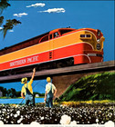 Southern Pacific Railroad 1950 Sunset Limited Vintage Poster Print Wall Art