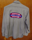 Vintage 1960s Hudson Service Gas Station Work Shirt Uniform - Small