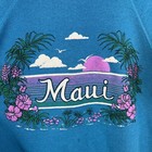 Vtg 80s Maui Hawaii Crewneck Sweatshirt Womens Sz M Tourist Vacation Made Usa