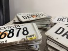 Georgia Peach License Plate Bulk Lot -mixed Condition- 100 Pieces -  hips Free