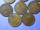 Lot Od Eleven Canada Large One Cent  Coins  Higher Grades
