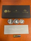 2012 Royal Mint Three-coin Queen s Diamond Jubilee Silver Proof Set In Ogp