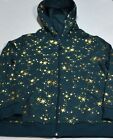 Cat   Jack Girls Zip Up Fleece Hoodie Jacket Sz L 10 12 Plus Teal Green W Stars