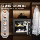 Safe 1 2 Cubic Feet Home Safe Steel For Cash Gold 15 8x11 8x13 8 Inch