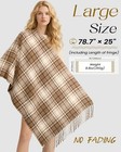 Avisky Womens Oversized Plaid Winter Scarf - Long Warm Shawl  Large