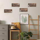 4 Pcs Brown Bible Verses Wall Decor Christian Wooden Farmhouse Signs 10x4in
