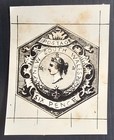 1879 Nsw Australia Perkins Bacon Bromide Of Original Printers Artwork 6d Lge Ddm