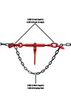 4pc  1 4  Or 5 16  Ratchet Load Binder   Chain Set Equipment Tie Down Rigging