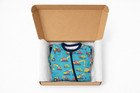 Bamboo Baby Pajamas     Construction Trucks Print   Soft Zip Footless Sleeper   To