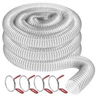 4 In Clear Pvc Dust Collection Hose 20 Ft Puncture Resistant W  Steel Coils New
