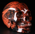 Huge 5 0  Mahogany Obsidian Carved Crystal Skull  Realistic  Crystal Healing