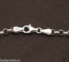 3mm Round Rolo Link Charm Anklet Ankle Bracelet Real Solid 925 Sterling Silver 