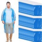100 Pack Disposable Rain Ponchos With Hood For Adults - Bulk Waterproof Gear
