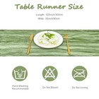 2 Pack Table Runner  Bgheouyv Sage Green Cheesecloth Table Runner 35x120 Inch  