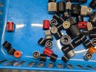 Lot Of 114 Vintage Knobs Dials Control Pointer 1 8  Shaft Black Radio Metal Usa