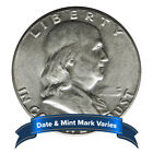 Roll Of 20 -  10 Face Value Full Dates 90  Silver Franklin Half Dollars