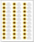 150 Sunflower Mailing Return Address Labels Personalized  1 X 2 5 8 In 
