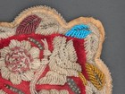Large Antique Native American Iroquois 2 Beaded Birds Floral Pillow Pin Cushion