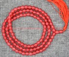 Natural 6mm Red Jade 108 Prayer Beads Tibet Buddhist Mala Bracelet Necklace