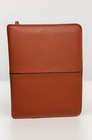 Franklin Covey Zip Around Orange Cow Leather 6-ring Binder Organizer Planner