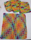 Handmade Crocheted Washcloths Dish Scrubbers 8x8    4 Per Set   You Choose Color