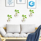 Wall Hanging Planter  4 Pcs Glass Planters Wall Vase For Flower Propagating Hydr