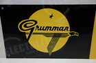 Grumman Lifetime Aluminum Usa Dealer Sign Die Cut Sign Mint Enamel 6  By 24 