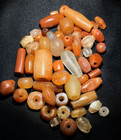 A Beautiful Collection Antique Himalayan Carnelian Agate Beads Necklace Lot  Dzi