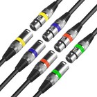 4 Pack Dmx Cables - 1 2m   3ft Xlr Male To Female  Short   Long Stage Light D   