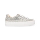 Women s Betsey Johnson Sidny Lace-up Rhinestone Platform Sneakers Rhinestone